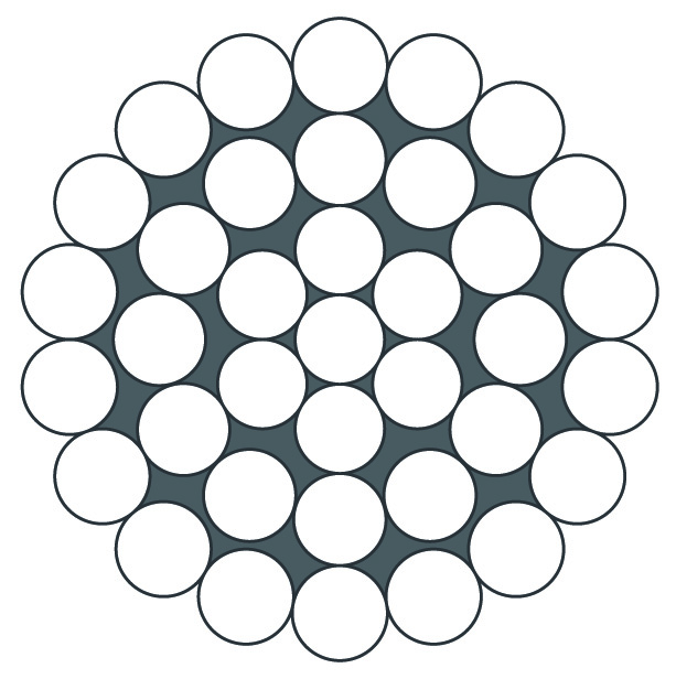 Spiralseil, Konstruktion 1x37 nach EN