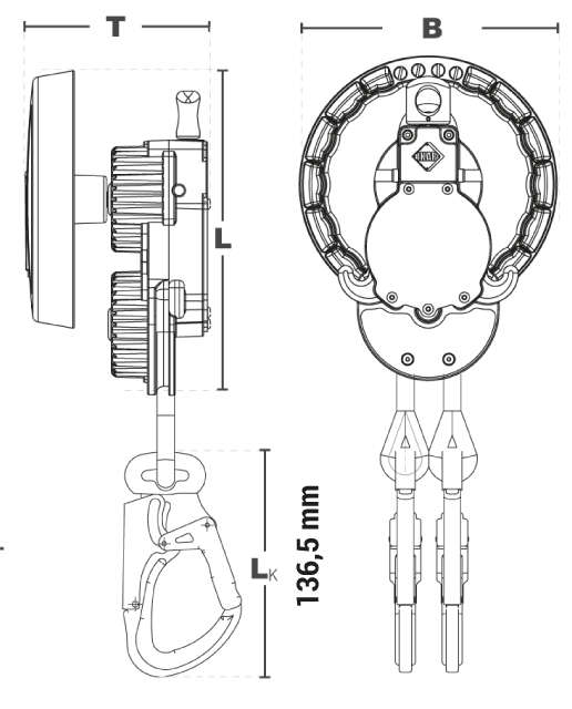 Abseilgerät Typ ABS 4 WH BISON
