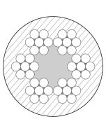 ummanteltes verzinktes Stahldrahtseil, 6x7 PVC klar nach EN