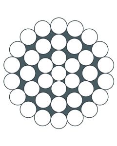 Spiralseil, Konstruktion 1x37 nach EN