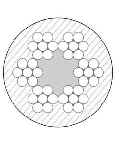 ummanteltes verzinktes Stahldrahtseil, 6x7 PVC klar nach EN