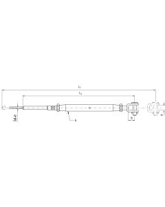 NIRO Wantenspanner Gabel/Terminal