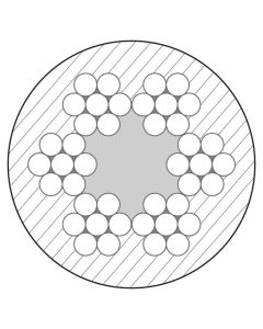 ummanteltes verzinktes Stahldrahtseil, 6x7 PVC klar nach EN