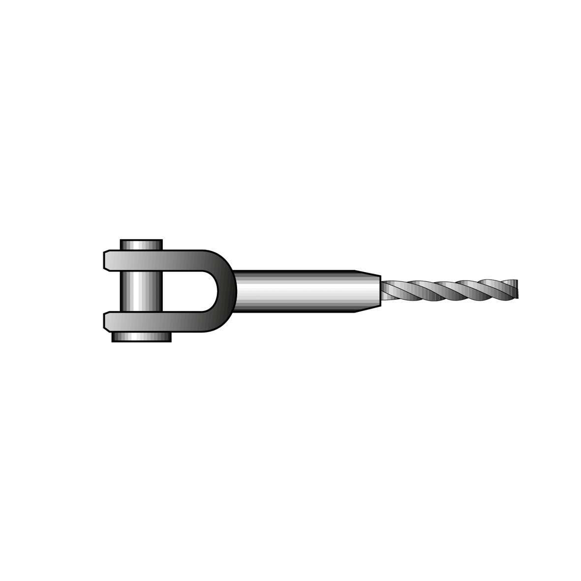 gewalzter oder verpresster Gabelfitting / Gabelterminale